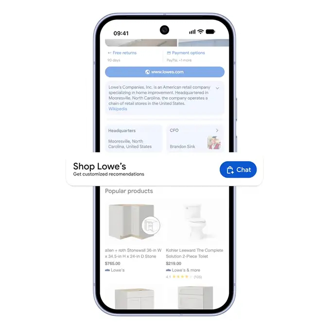 Universal Commerce Protocol flow between AI agent and merchant systems